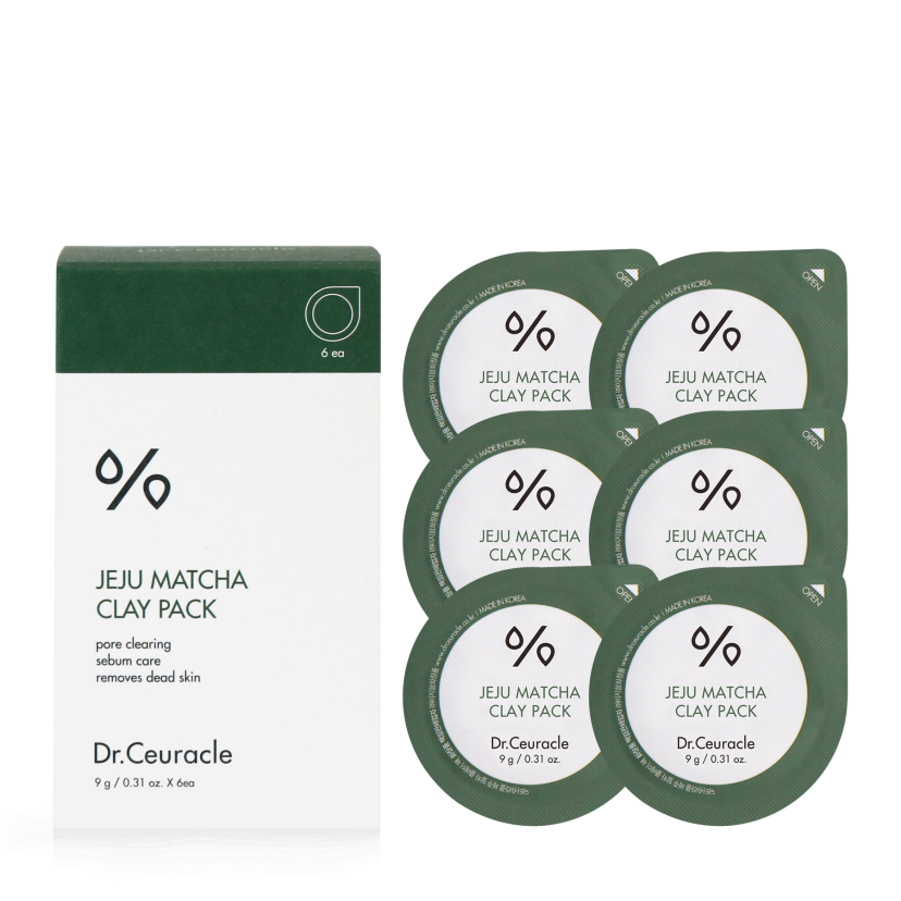 Набір глиняних масок з чаєм матча Dr.Ceuracle Jeju Matcha Clay Pack 9г*6шт 