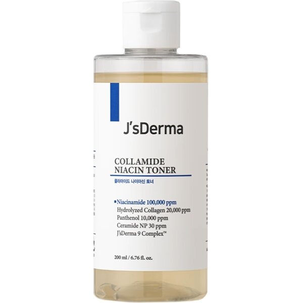 Тонер для комплексного зволоження з керамідами і колагеном J&#039;sDerma Collamide Niacin Toner 