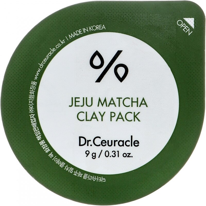 Мініатюра очищуючої глиняної маски з чаєм матча Dr.Ceuracle Jeju Matcha Clay Pack 